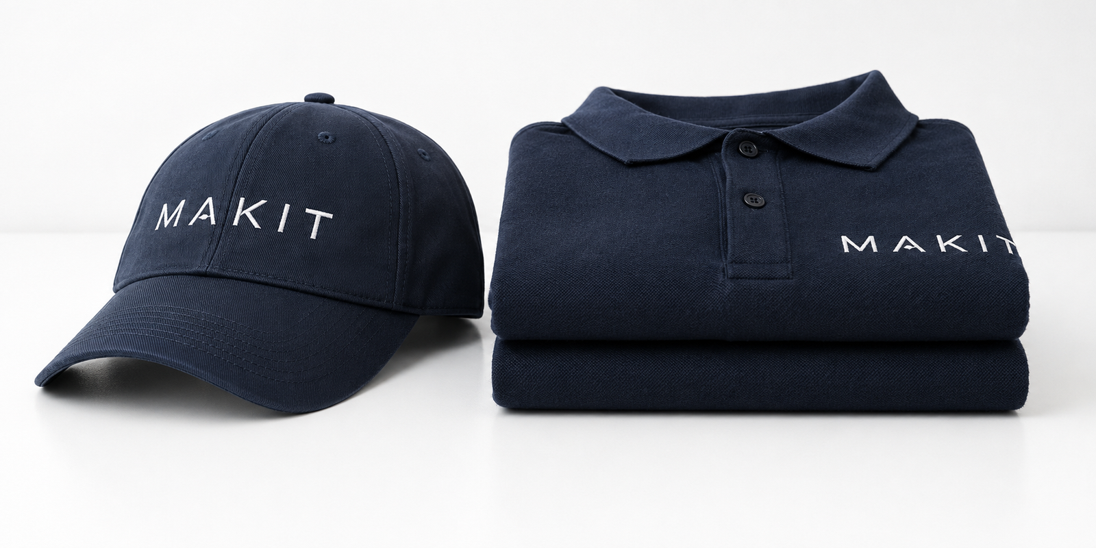 Casquette et polo brodés MAKIT