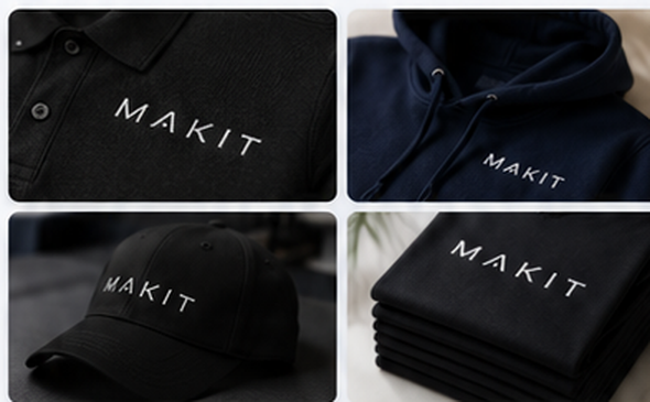 Exemples de textiles brodés MAKIT