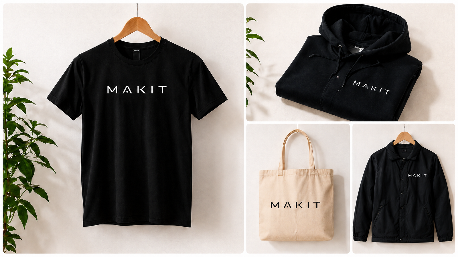 T-shirt, sweat, tote bag et veste MAKIT imprimés